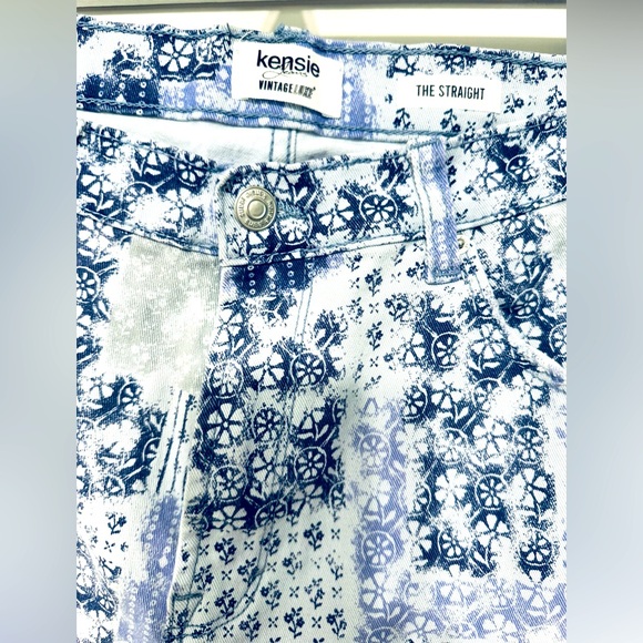 Kensie Vintage the Luxe Jeans - The Straight Denim multicolored blue Size 10/30 - Picture 2 of 5